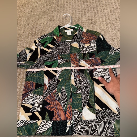 Cynthia Rowley Tropical safari Print Linen Viscose Jacket Multicolor Size Medium - Picture 9 of 10